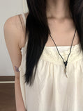 Kayu Vintage Gemstone Leather Necklace