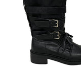 Cross Buckle Studded Mid Boots