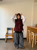 [unisex] Kuomi Over String Hood Knit Vest
