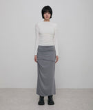 Layered Draped Jersey Maxi Skirt