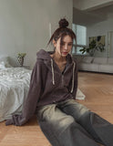 Noxie Pigment Embroidered Two-Way Hood Zip Up