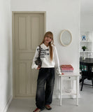 Meln Lettering Cropped Hoodie