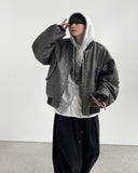 Chrissy leather MA-1 padded jumper