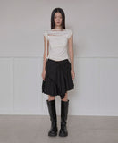 Asymmetrical Draped Layered Skirt