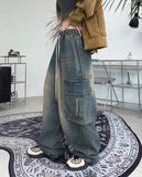 Eti Balloon Washing Cargo Denim Pants