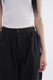 Airy wide balloon cotton pants