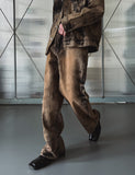 Rick smudging wide denim pants