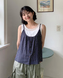 Fildor Flower Layered Sleeveless Blouse