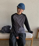 Kenmer Peach Fuzz Stripe Long Sleeve Tee