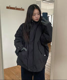 Shoel Hooded Half Duck Down Padded Jumper