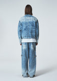SNAP BIKER DENIM PANTS