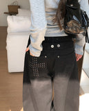 Toki Cross Studded Adjust Wide Pants