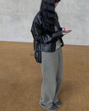 Rixer Khaki Bijo Long Wide Pants