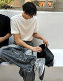 Brushed Layered Short Sleeve Plain Tee