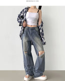 Summer No-Fade Balloon Wide-Fit Denim Pants