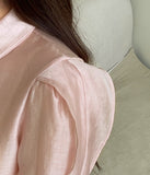 Rubille Collar See-through Frill Blouse