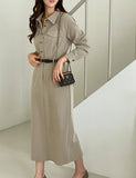 Eberu Shirt Long One Piece (Belt set)