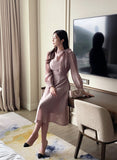 Enabel Chiffon Tie Bustier Flare One Piece