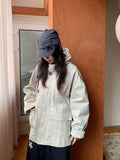 Auburn High-Neck Cotton Hood Bomber Jacket