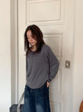 [BAONHAUS] Felts Stripe Henley Neck Long Sleeve Tee