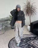 Dehen Oversized Fit Checkered Shirt