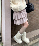 Sand Tiered Tweed Mini Skirt