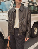 Cairo zipper leather jacket