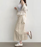 Seersucker Loose-fit Pendant Point Stripe Long Sleeve Shirt