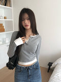 Eson Toto Button Layered T-shirt