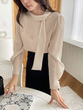 Noen Tencel Chiffon Tie Blouse