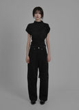[ EEUN MADE ] Unbalance Shirring turtleneck Top