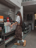 Toffee Wide Cargo Bermuda Pants