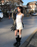 Zuki Vintage Ruffle Button Top