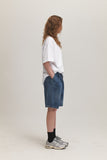 Tie Dye Bermuda Two-Tuck Shorts Denim