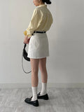Fringe Denim Mini Skirt