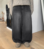 Kelkoy Black Washing Wide Denim Pants