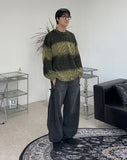 Heren gradient grunge knit