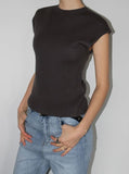 CASHMERE CAP SLEEVE KNIT