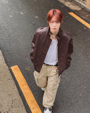 Raoul High-Neck Leather Jacket