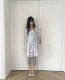 Fidget Two-Button Ribbed Cardigan