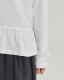 [BAONHAUS] Remuse Cotton Round Frill Long Sleeve Tee