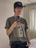 Pauline 75 Lettering Pigment Short Sleeve T-Shirt