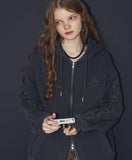 [2-WAY] Chima Sleeve Pigment Hood Zip-up