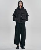 Asymmetric Pleat Pants