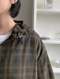 Bemer Check Cap Hood Short Sleeve Shirt