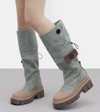 Poeul String Denim Boots
