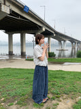 Inne Stripe Banding Wide Linen Pants