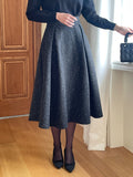 Marzel Pearl Wool Brushed Flare Skirt