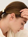 Plump Twist Silver Ear Cuff