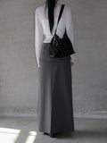 Reme Wrap Belt Layered Skirt
